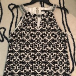 Cute Black and White Printed Top